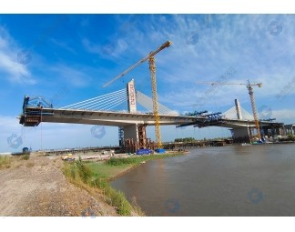 Ili cable-stayed bridge in Xinjiang Province